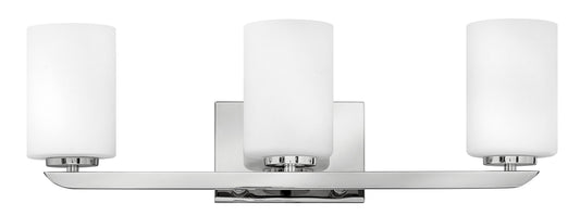Kyra Medium Three Light Vanity In Polished Nickel Finish