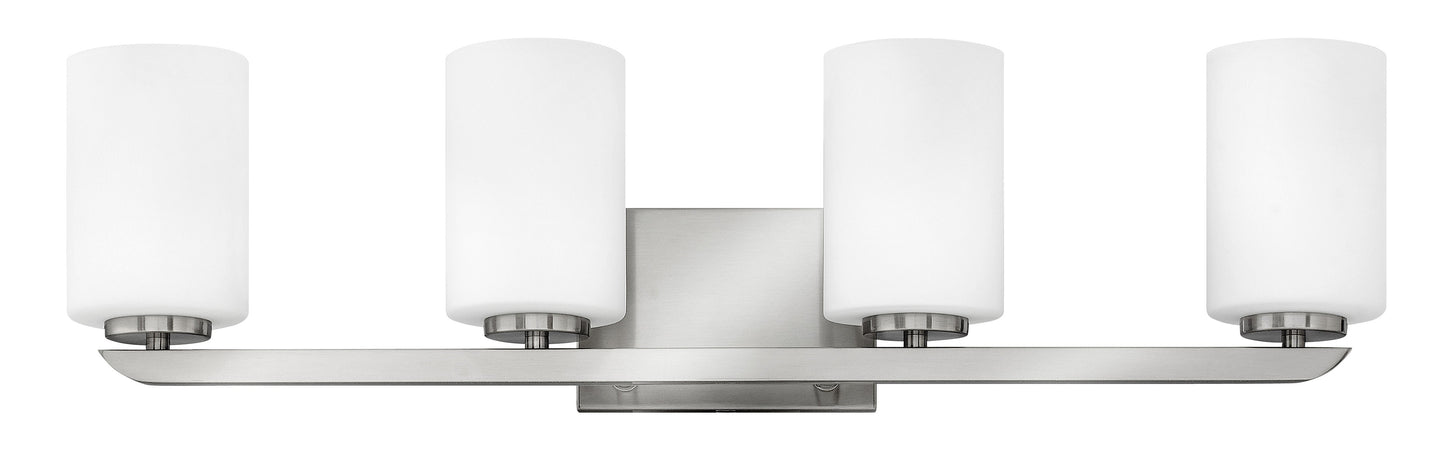 Kyra Large Four Light Vanity In Brushed Nickel Finish