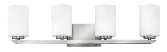 Kyra Large Four Light Vanity In Brushed Nickel Finish