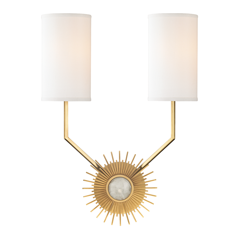 Borland Wall Sconce with Aged Brass Finish