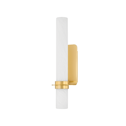 GROVELAND STATION Wall Sconce with Aged Brass Finish