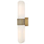 Cotes Large LED Sconce In Light Brass Finish