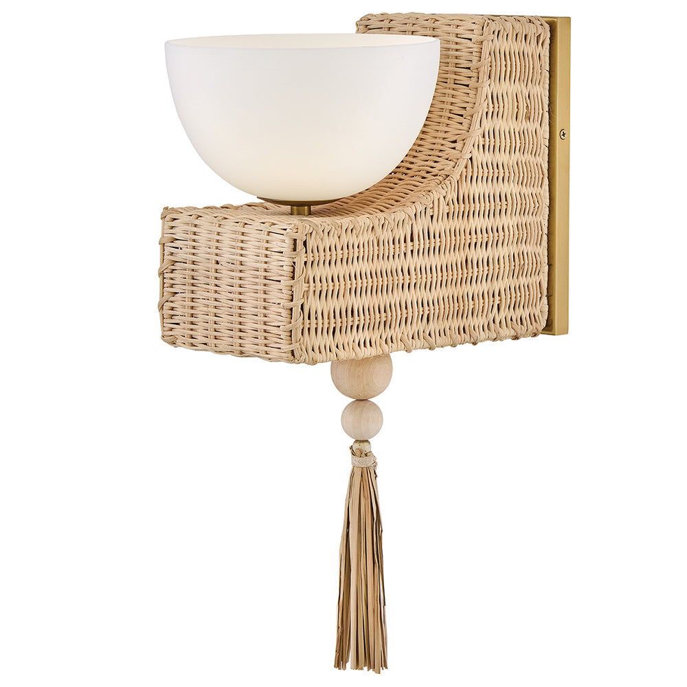 Thalia Medium Single Light Sconce In Light Brass Finish