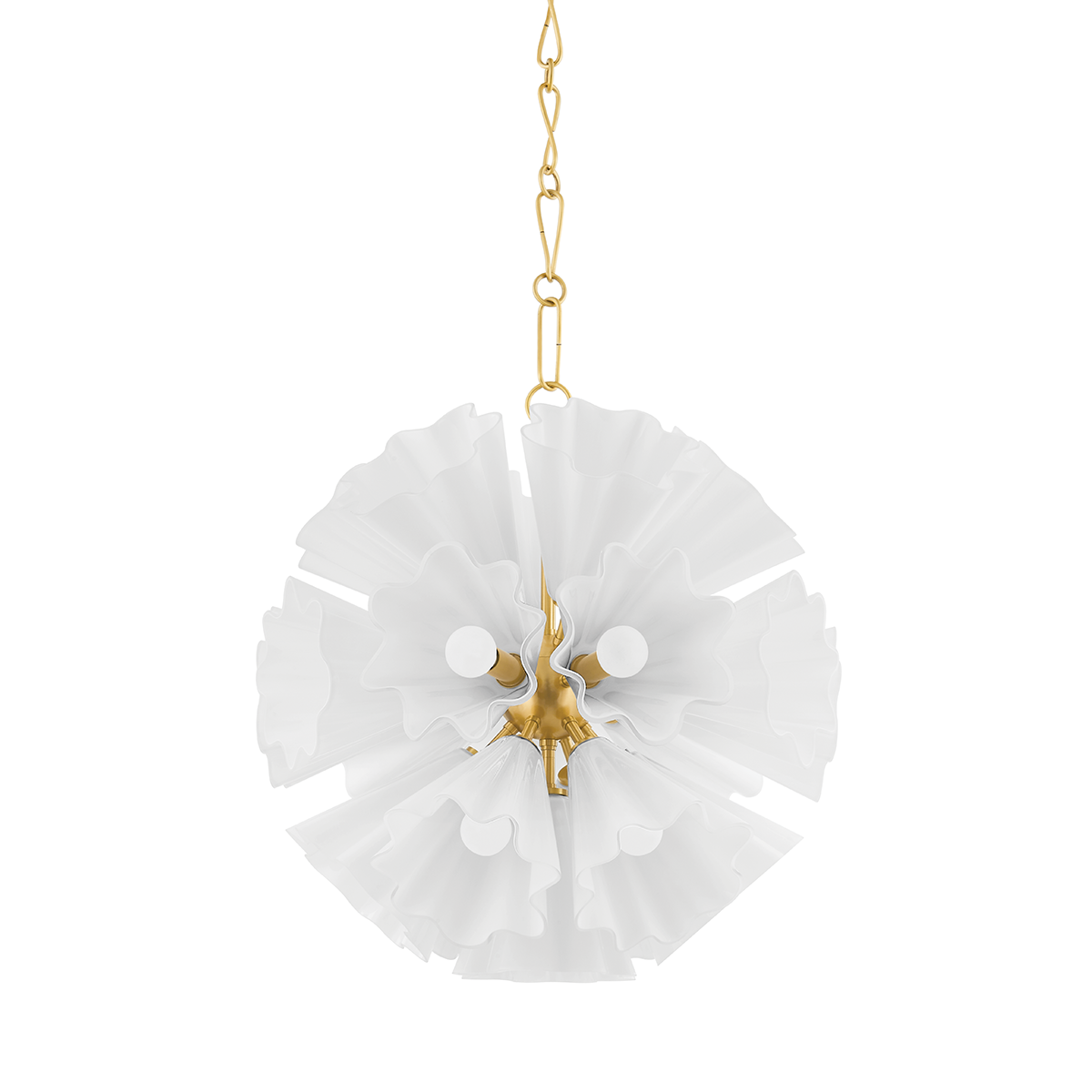 CAPRI Chandelier with Aged Brass Finish