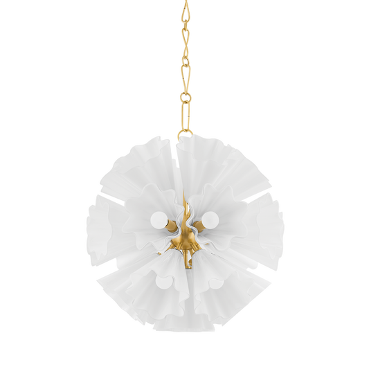 CAPRI Chandelier with Aged Brass Finish