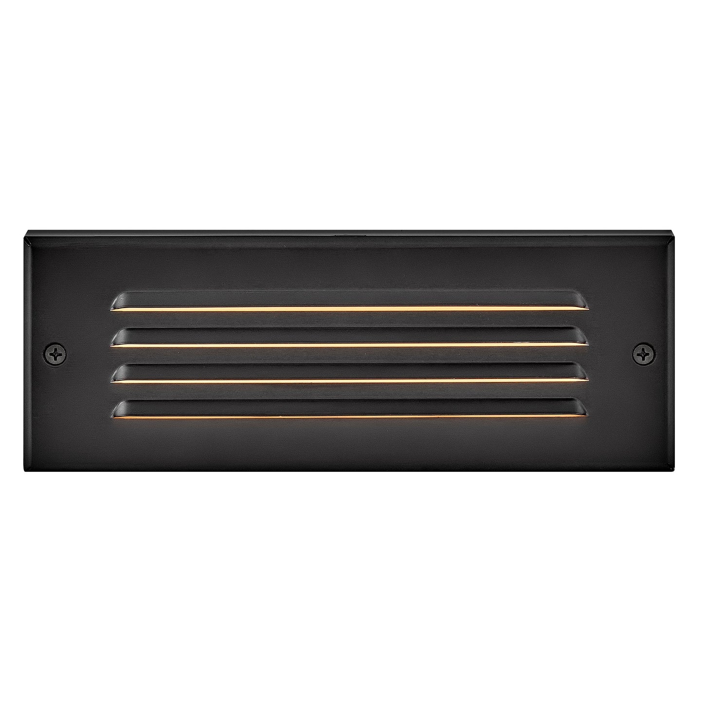 Dash Louvered LED Flush Step Light 120V In Black Finish