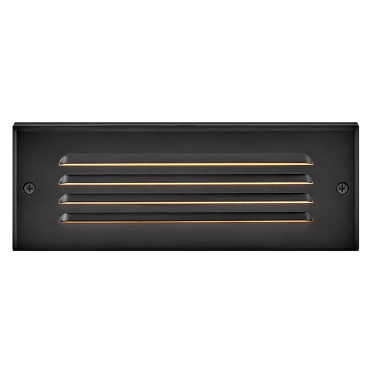 Dash Louvered LED Flush Step Light 120V In Black Finish