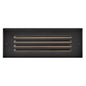 Dash Louvered LED Flush Step Light 120V In Black Finish