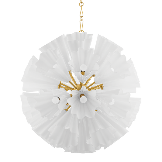 CAPRI Chandelier with Aged Brass Finish