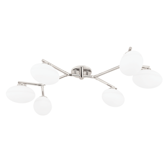 Wagner Semi Flush with Polished Nickel Finish