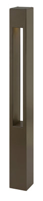Atlantis Large Square 120v Bollard In Light Bronze Finish