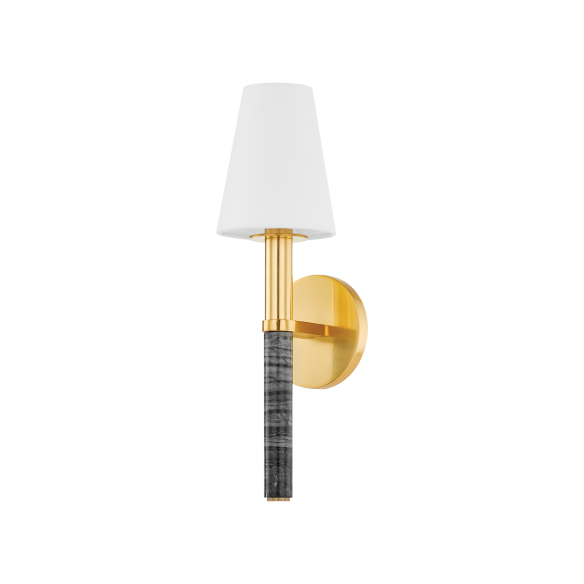 MONTREAL Wall Sconce with Aged Brass Finish