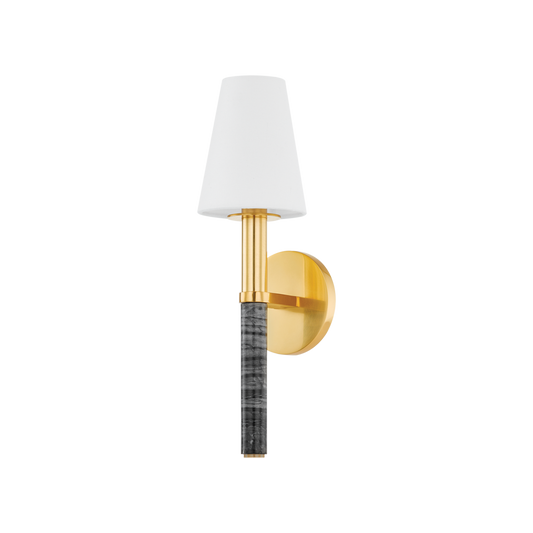 MONTREAL Wall Sconce with Aged Brass Finish