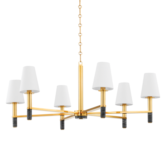 MONTREAL Chandelier with Aged Brass Finish