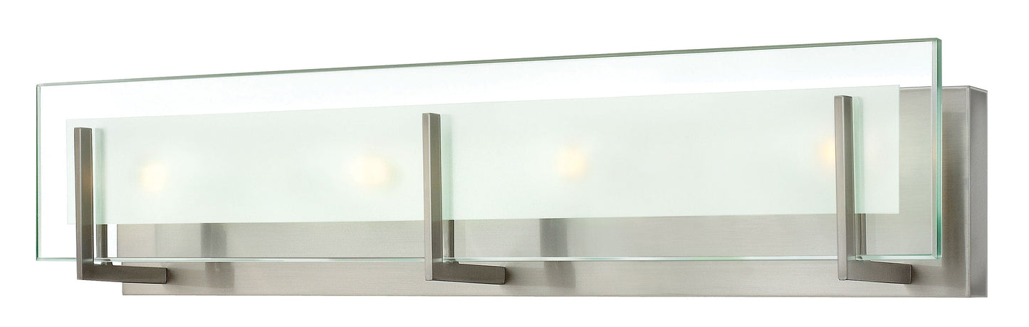 Latitude Large Four Light Vanity In Brushed Nickel Finish