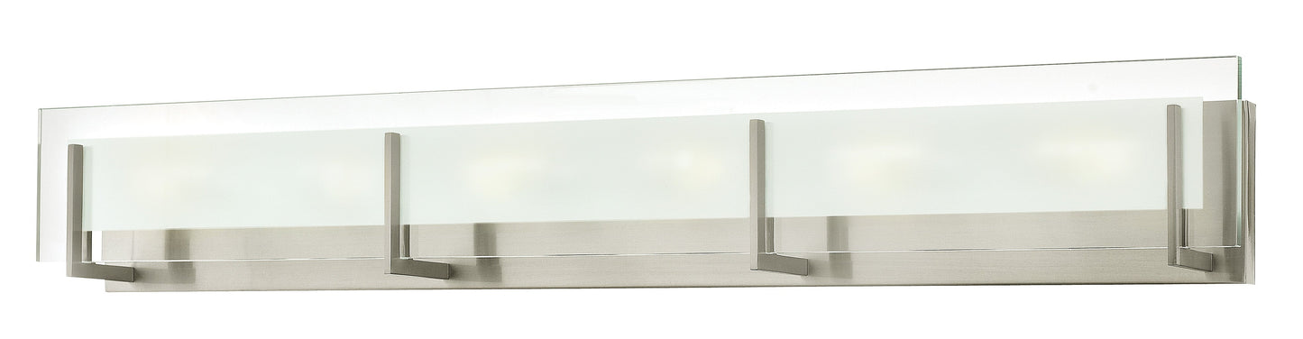 Latitude Extra Large Six Light Vanity In Brushed Nickel Finish