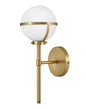 Hollis Medium Single Light Vanity In Light Brass Finish