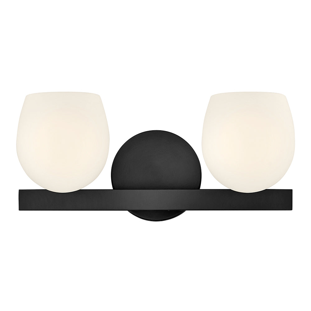 Mae Small Two Light Vanity In Black Finish