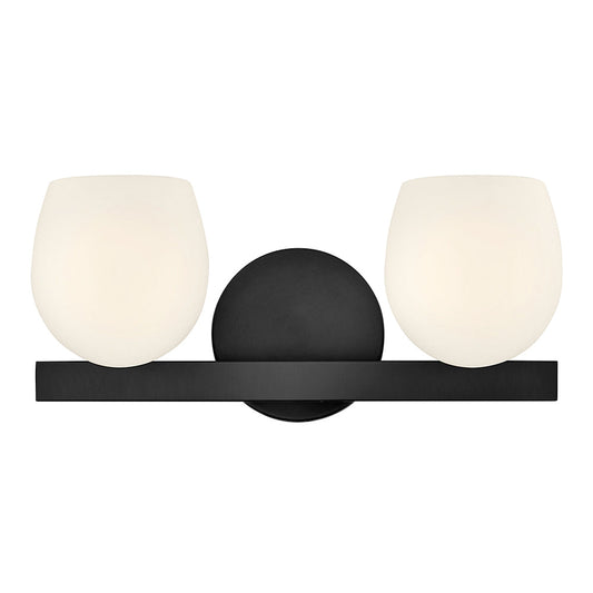 Mae Small Two Light Vanity In Black Finish