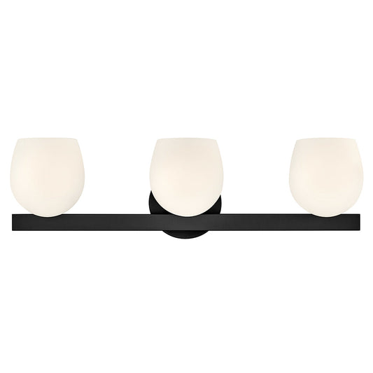 Mae Medium Three Light Vanity In Black Finish