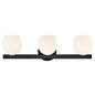 Mae Medium Three Light Vanity In Black Finish