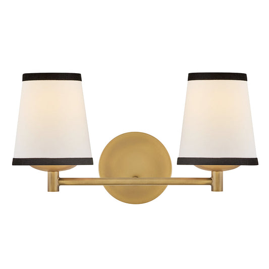 Sonia Small Two Light Vanity In Light Brass Finish