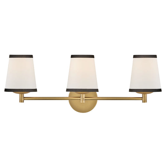 Sonia Medium Three Light Vanity In Light Brass Finish