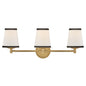 Sonia Medium Three Light Vanity In Light Brass Finish