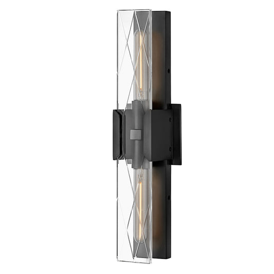Monte Large Two Light Sconce In Black Finish