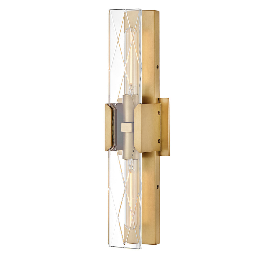 Monte Large Two Light Sconce In Light Brass Finish