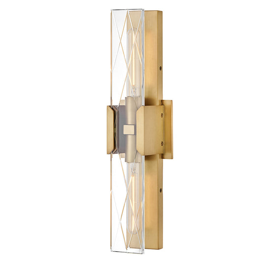 Monte Large Two Light Sconce In Light Brass Finish