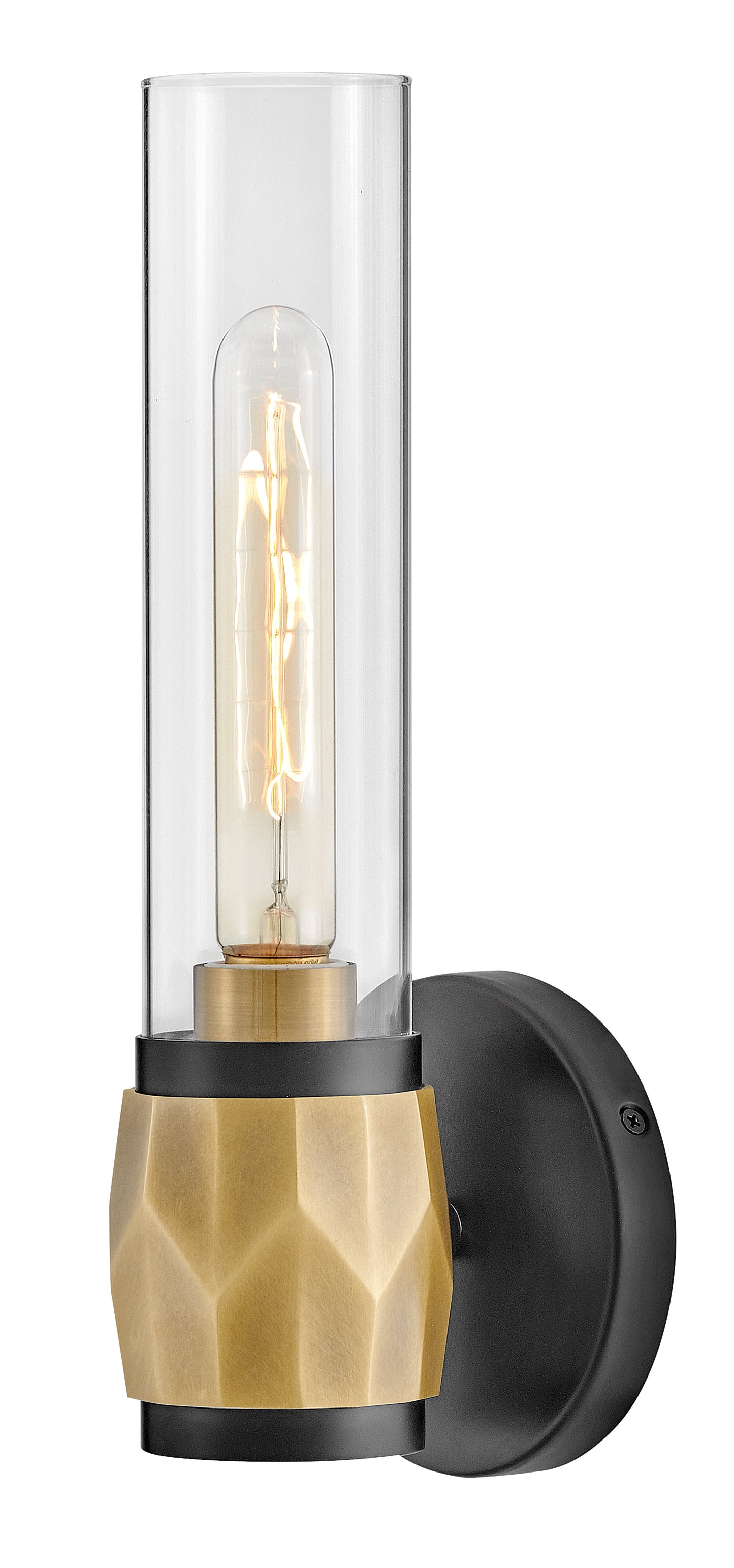 Ellison Medium Single Light Vanity In Black Finish