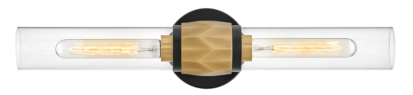 Ellison Large Two Light Vanity In Black Finish