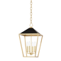 Paxton Pendant with Gold Leaf/black Finish