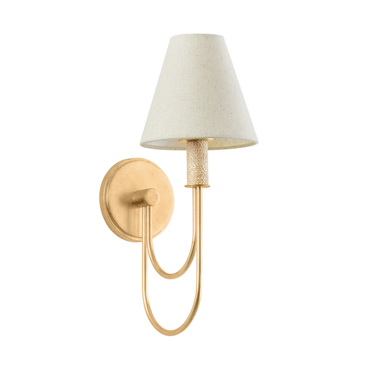WARRENSBURG Wall Sconce with Vintage Gold Leaf Finish