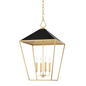 Paxton Pendant with Gold Leaf/black Finish