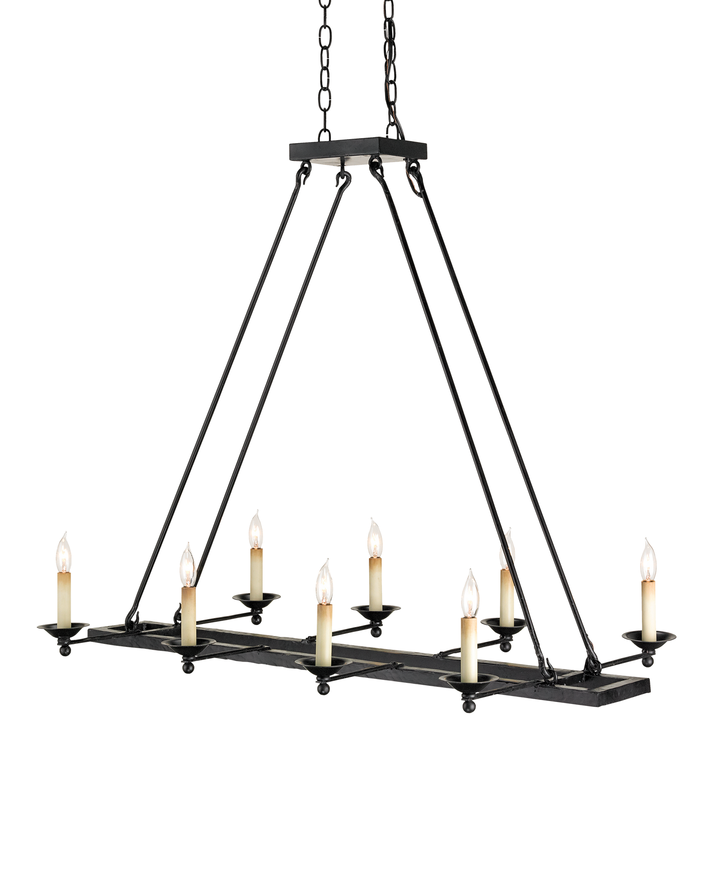 Houndslow Black Rectangular Chandelier