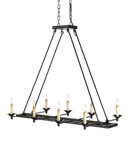 Houndslow Black Rectangular Chandelier