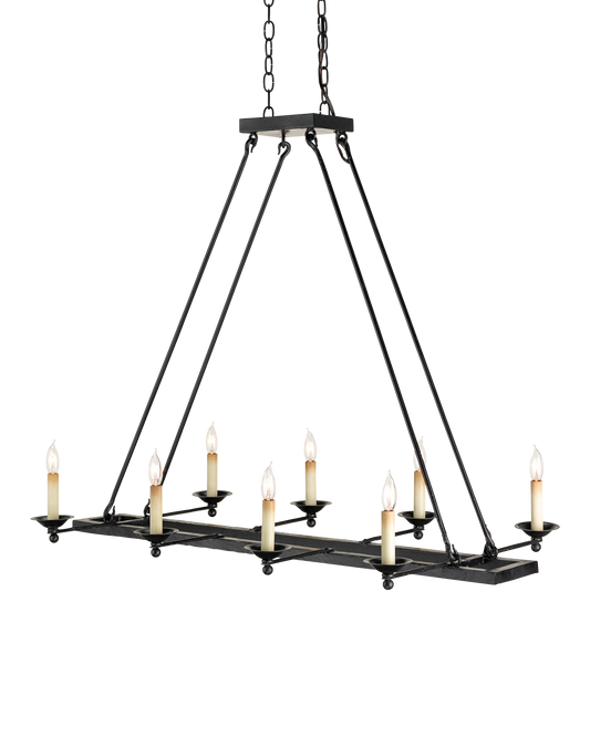 Houndslow Black Rectangular Chandelier