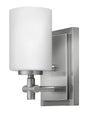 Laurel Small Single Light Vanity In Brushed Nickel Finish