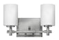 Laurel Small Two Light Vanity In Brushed Nickel Finish