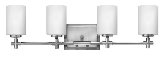 Laurel Large Four Light Vanity In Brushed Nickel Finish