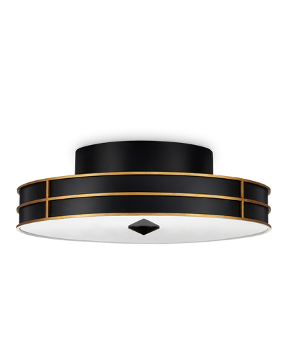 Fielding Black Flush Mount