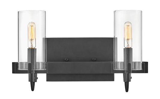 Ryden Small Two Light Vanity In Black Finish