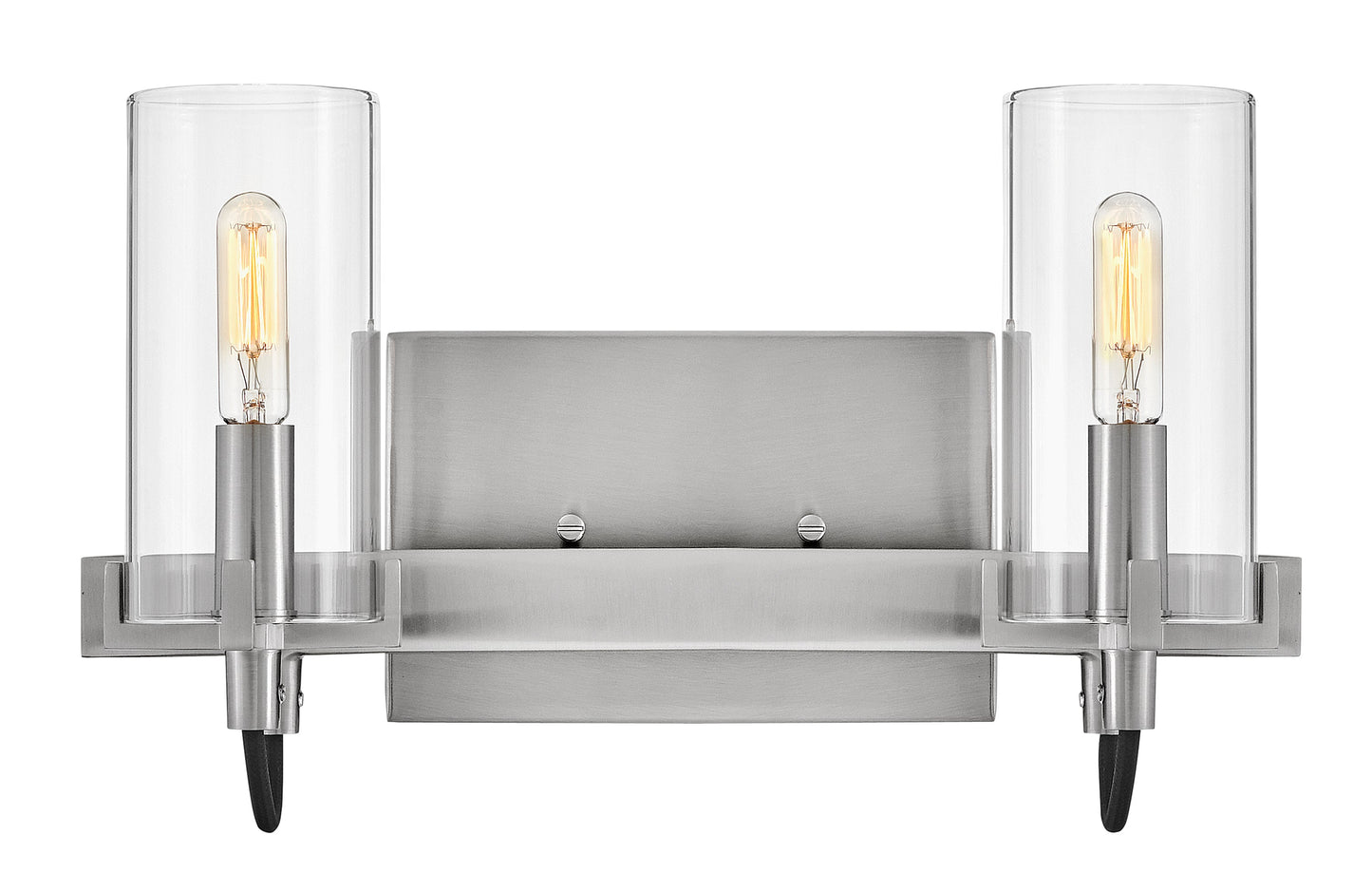 Ryden Small Two Light Vanity In Brushed Nickel Finish