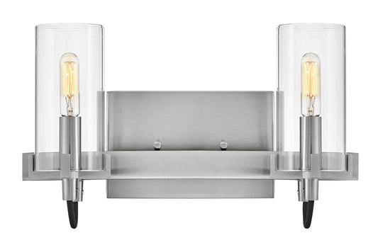 Ryden Small Two Light Vanity In Brushed Nickel Finish
