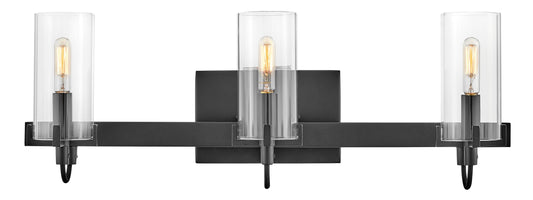 Ryden Medium Three Light Vanity In Black Finish