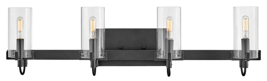 Ryden Large Four Light Vanity In Black Finish