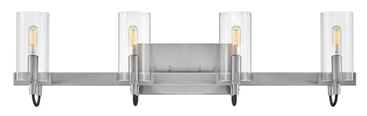 Ryden Large Four Light Vanity In Brushed Nickel Finish