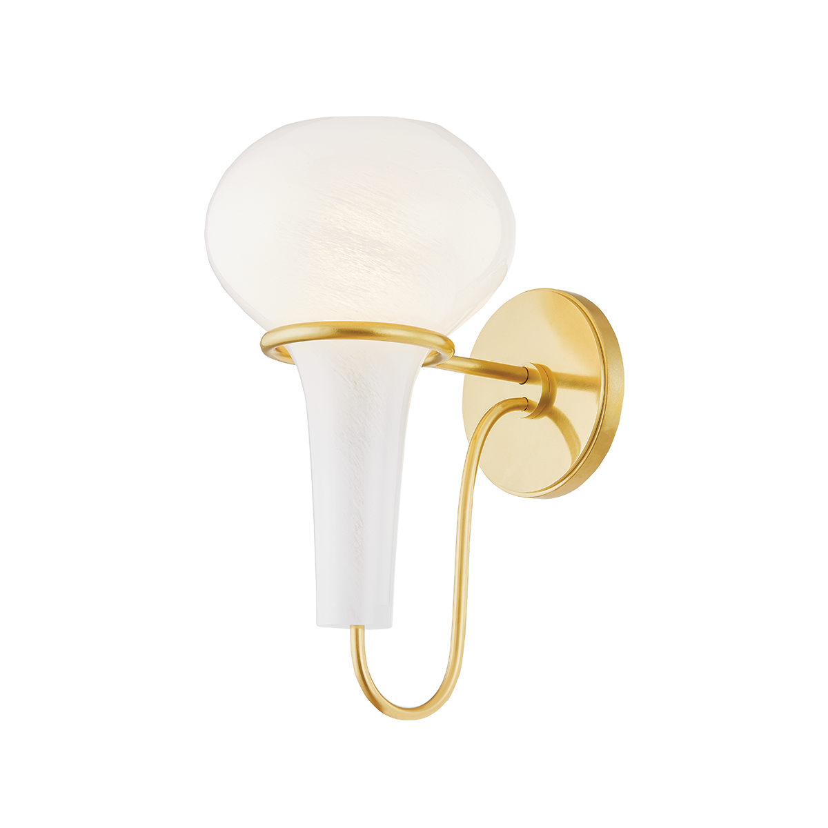 ADAMS CORNER Wall Sconce with Aged Brass Finish